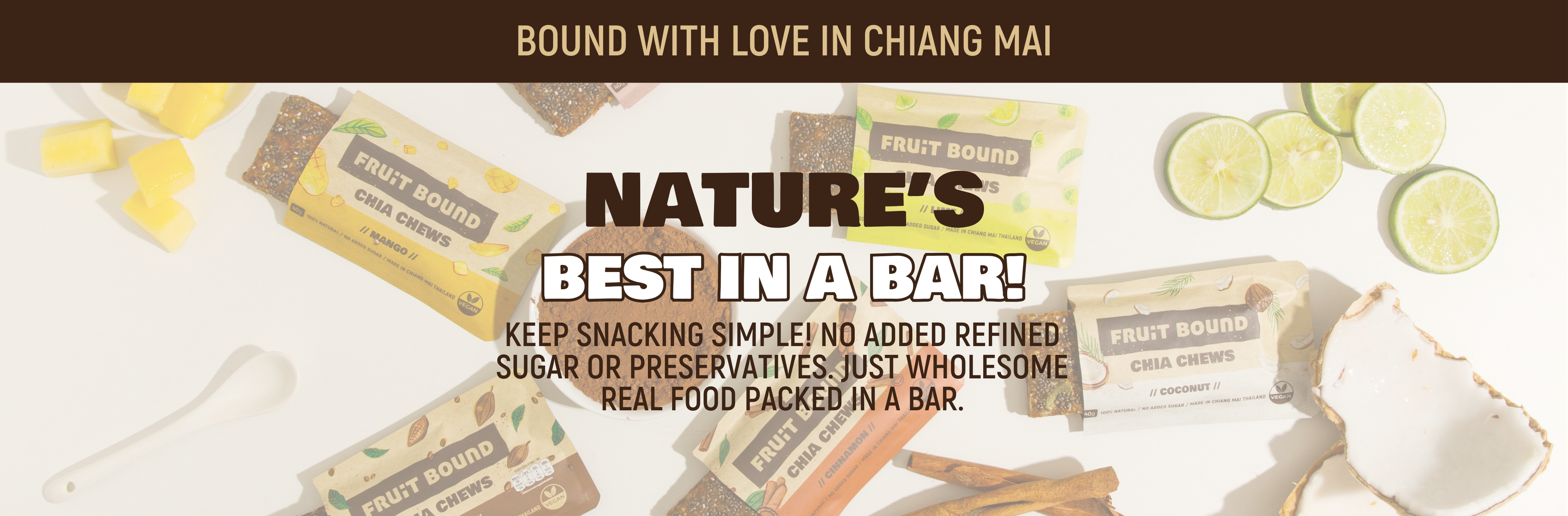 Keep snacking simple! No added refined sugar or preservatives. Just wholesome real food packed in a bar.